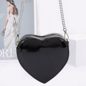 Enamel Heart Shape Crossbody Bag